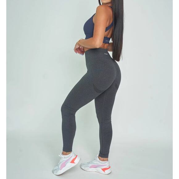 Avine Seamless Butt Lifting Leggings High Waist Workout Shaping Dark Gray S - Picture 1 of 5